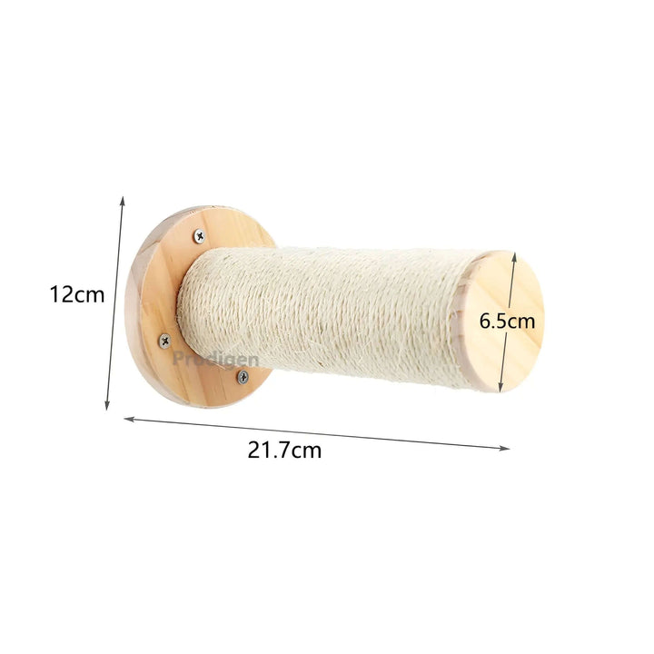 Wandkletterbrett mit Kratzsäule für Katzen