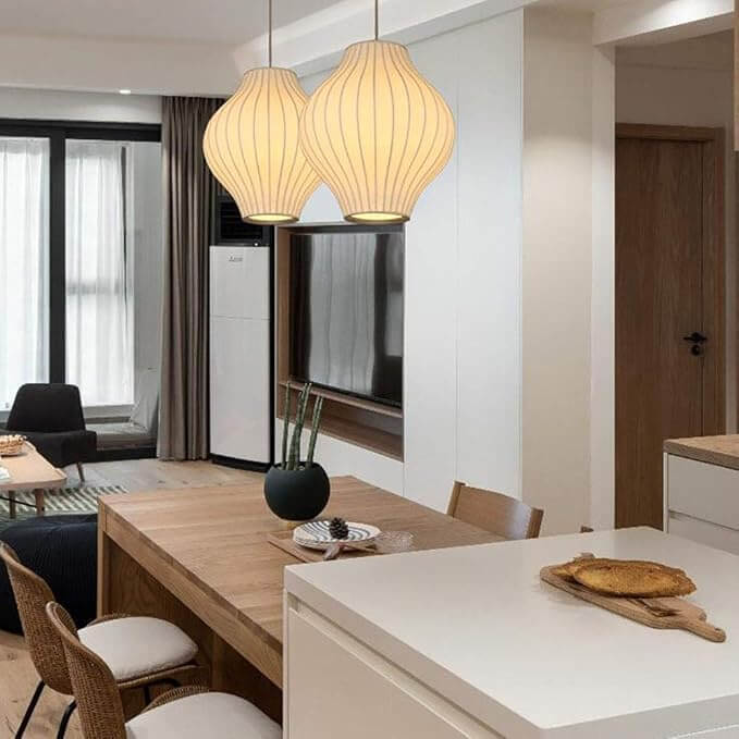 Moderne Hängelampe Halbholz