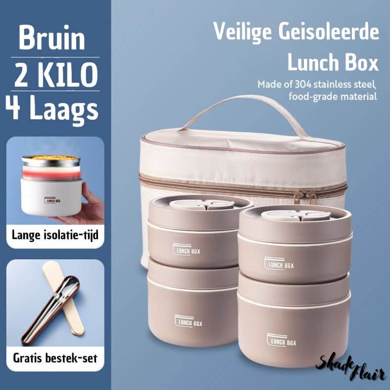 Isolierter Edelstahl Lunchbehälter Set - LunchMate