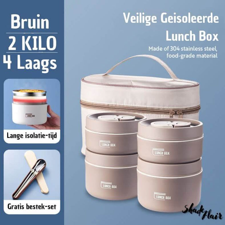 Isolierter Edelstahl Lunchbehälter Set - LunchMate