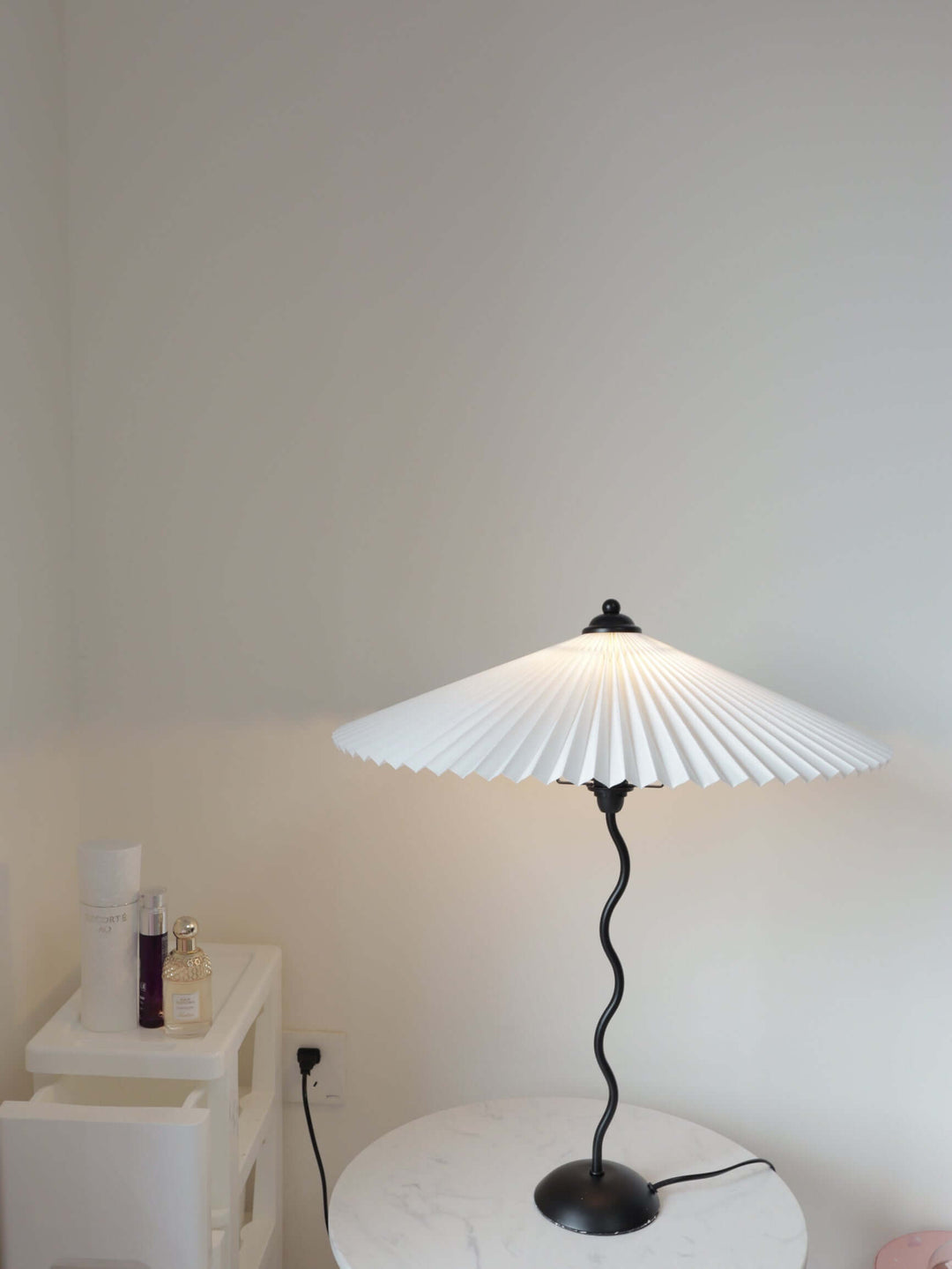 Designer Tischlampe Metall Modern Wellenförmig