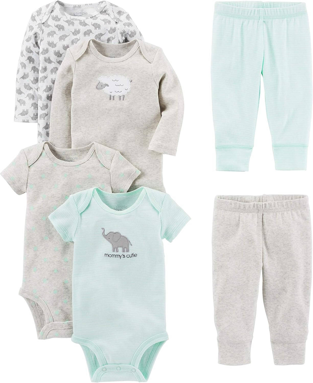 6-teiliges Unisex Baby-Kleidungsset