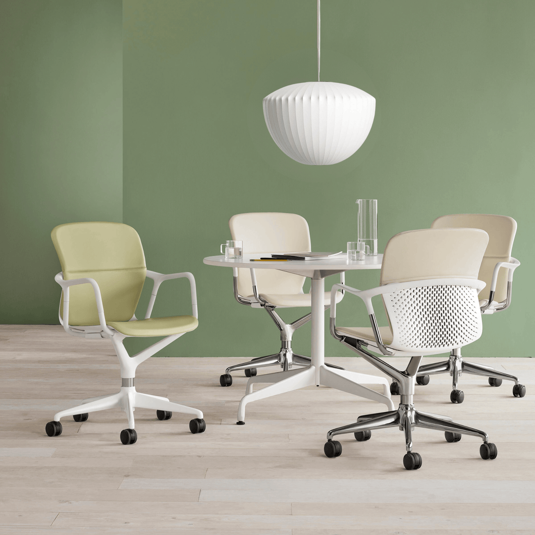 Moderne Hängelampe, Seide & Stahl