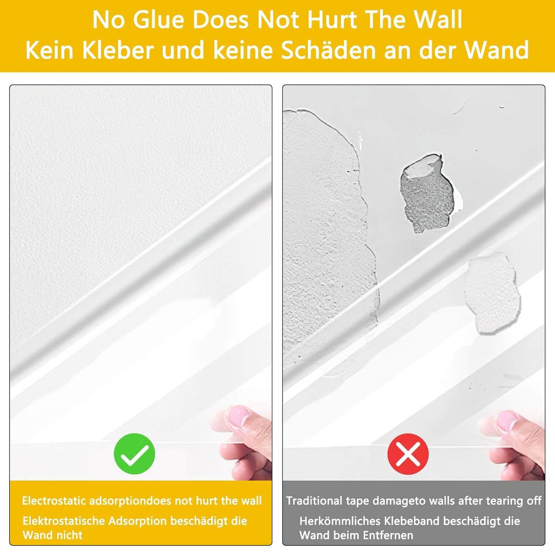 Transparente Schutzfolie - Elektrostatische Wandaufkleber
