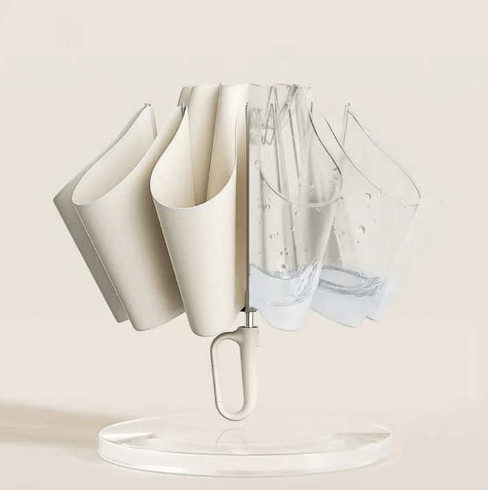 Sturmsicherer Regenschirm mit Reflektoren