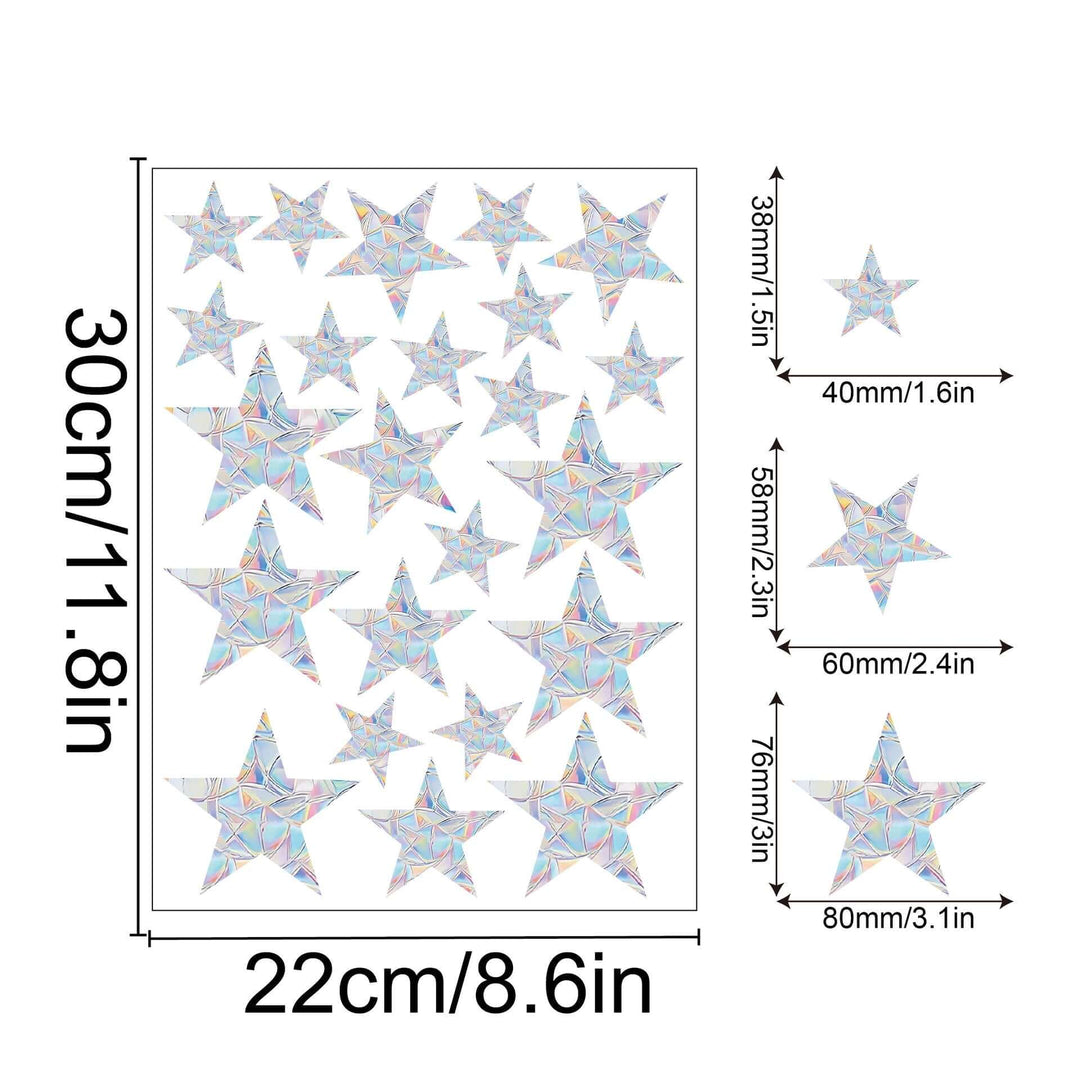 Regenbogen-Fensterdeko - Selbstklebend, Bunt, Dekorativ