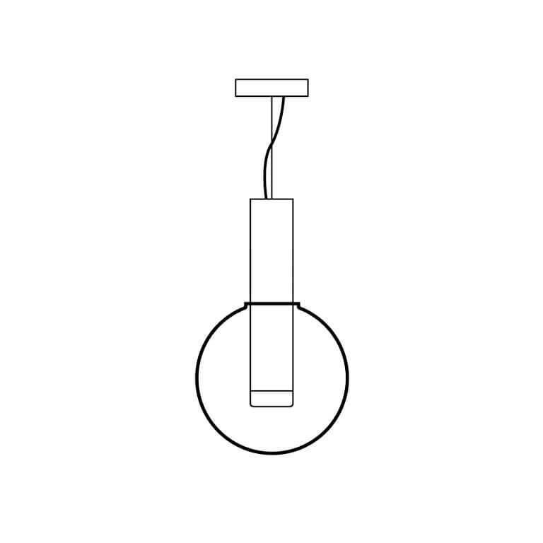 Elegante Pendelleuchte Glas & Metall