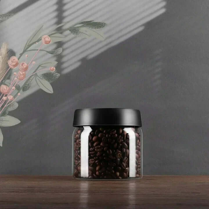 Glas-Kaffeebohnenbehälter mit Aromaschutz