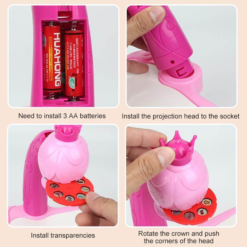 Kinder LED Zeichenprojektor mit Musik - Kreativ Set