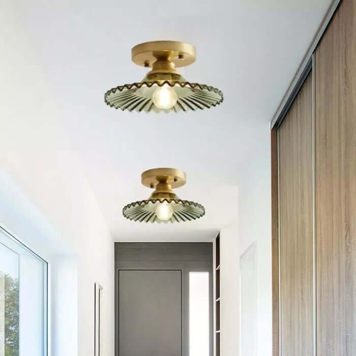 Gerippte Blütenblatt Deckenleuchte