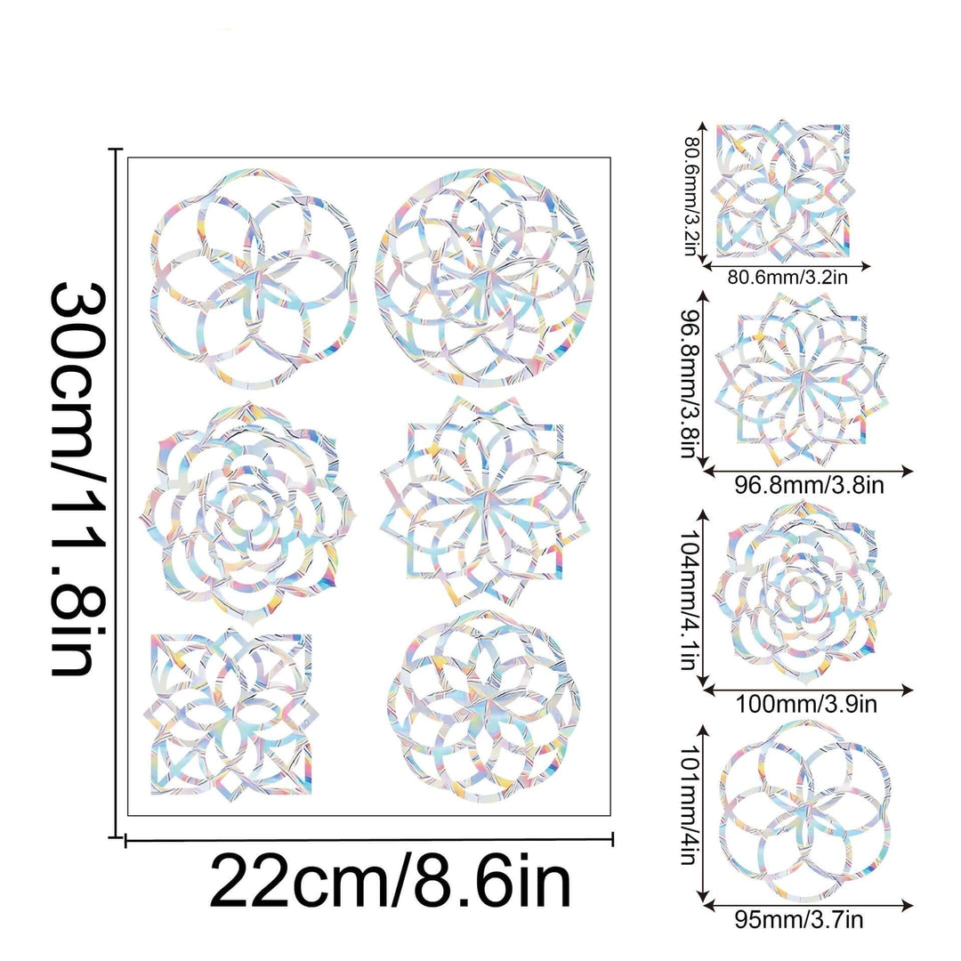 Regenbogen-Fensterdeko - Selbstklebend, Bunt, Dekorativ