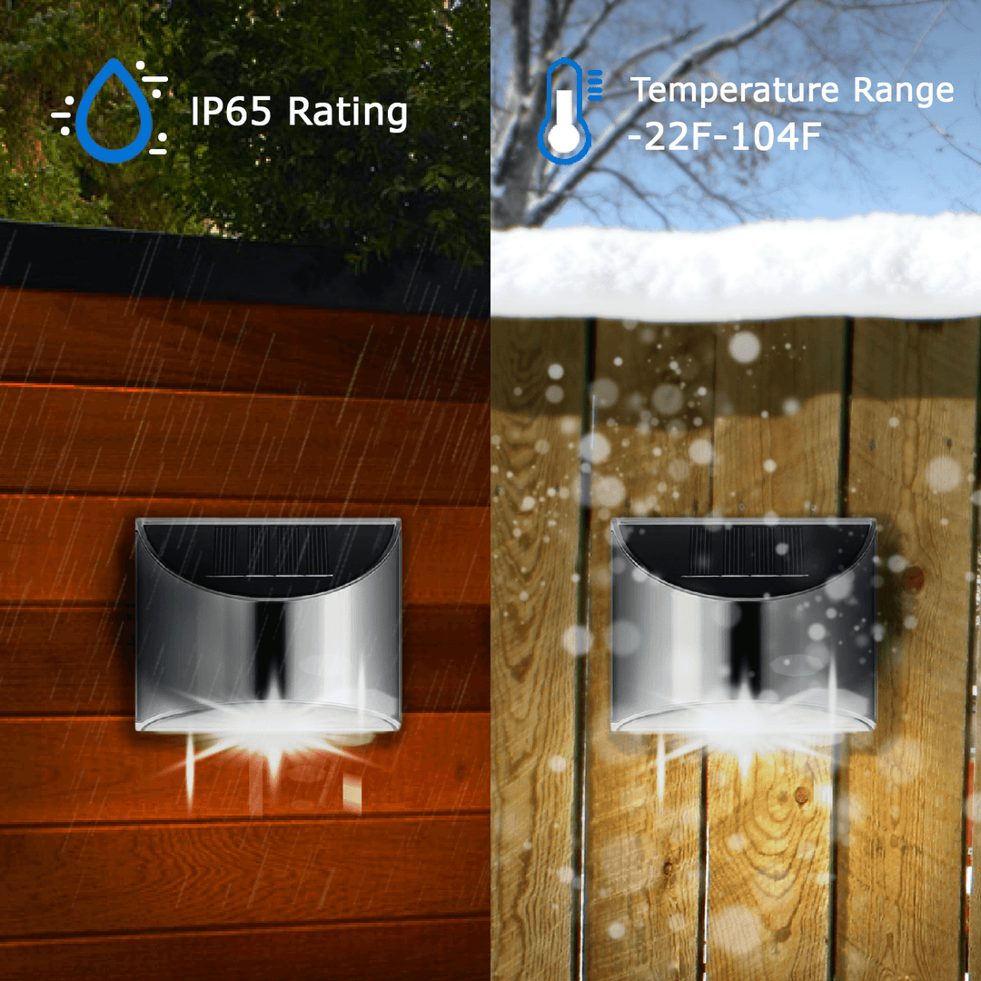 Solar-LED-Außenwandleuchte Edelstahl