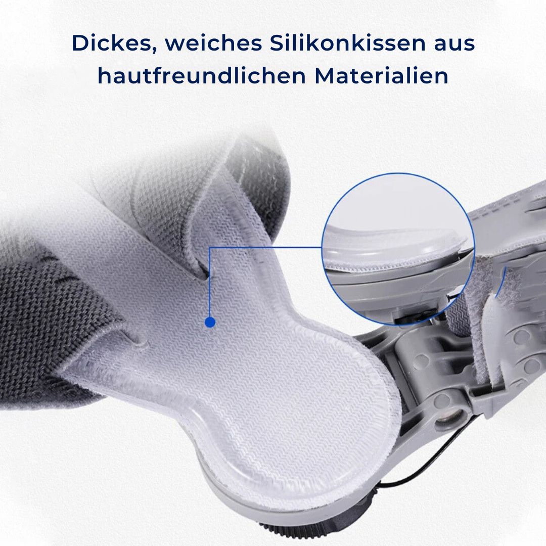 "Beige Hallux Valgus Entlastungsstütze mit Zehentrenner und verstellbarer Passform für Schmerzreduktion und Komfort"