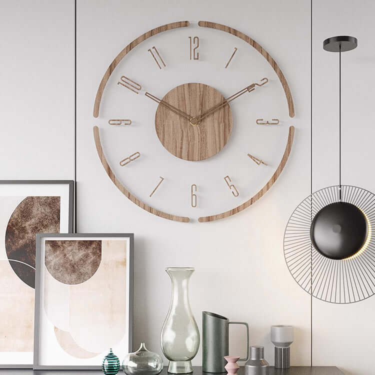 Holz Wanduhr - Modernes, Leises Design