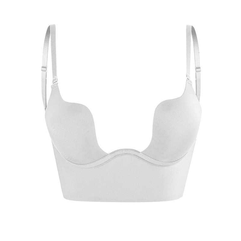 Ultra-thin women's strapless backless bra, provides invisible seamless support and comfort.