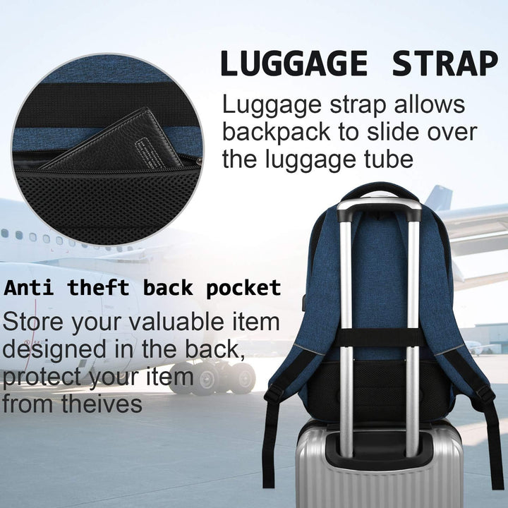 Unisex waterproof anti-theft backpack for school, tech, or everyday carry.
