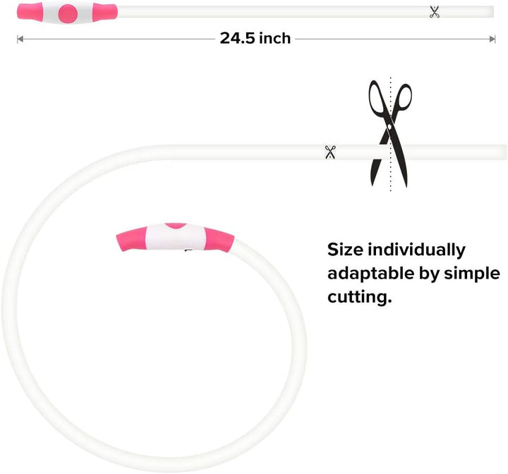 "Blaues leuchtendes LED-Hundehalsband, USB-wiederaufladbar, für sichere Spaziergänge bei Nacht, verstellbar und wetterfest."
