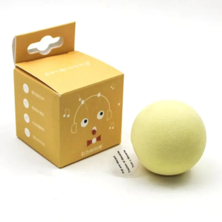 Yellow cat toy air freshener, ball-shaped fragrance dispenser for car & home use