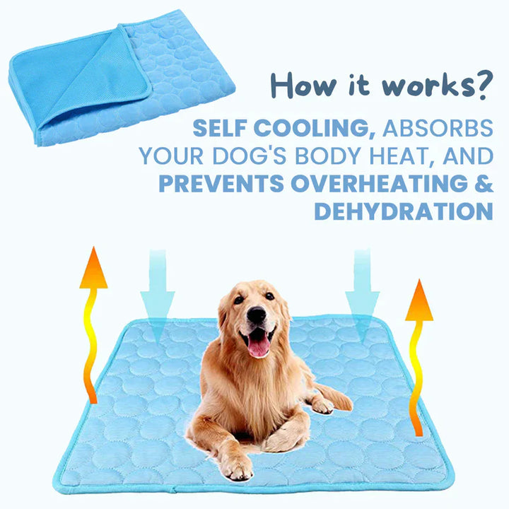 Small self-cooling gel mat for kittens and puppies, perfect for summer pet comfort