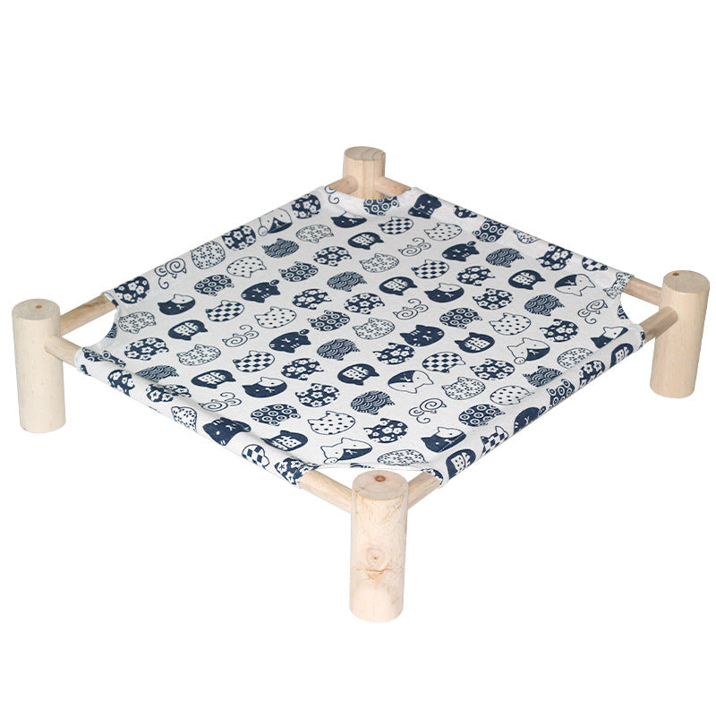 Modern cat hammock stand with a cooling mesh bed, a stylish piece of cat furniture