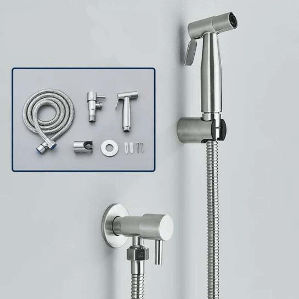 Bidet Handbrause Duschkopf für WC Hygiene Edelstahl