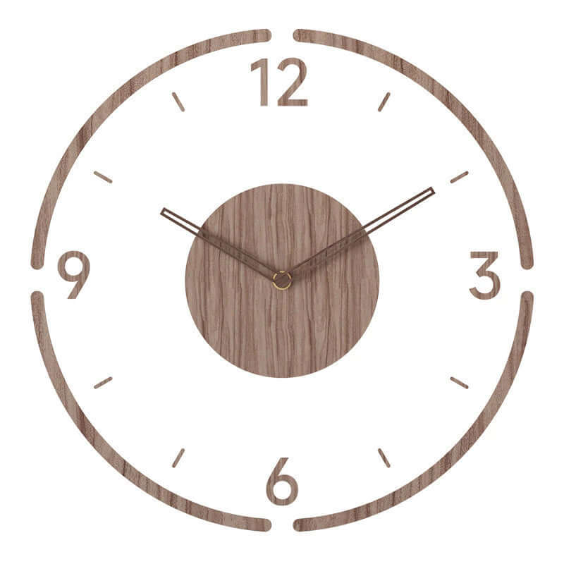 Wanduhr aus Holz im skandinavischen Design