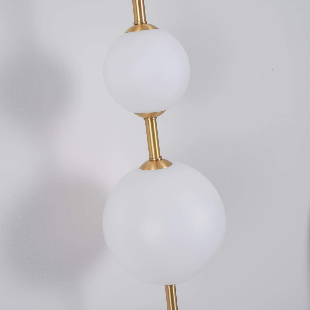 Vertikale Kugel-Wandleuchte Goldoptik