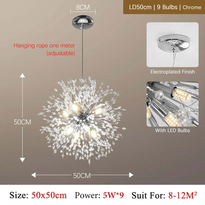 Moderner LED-Kristallkronleuchter