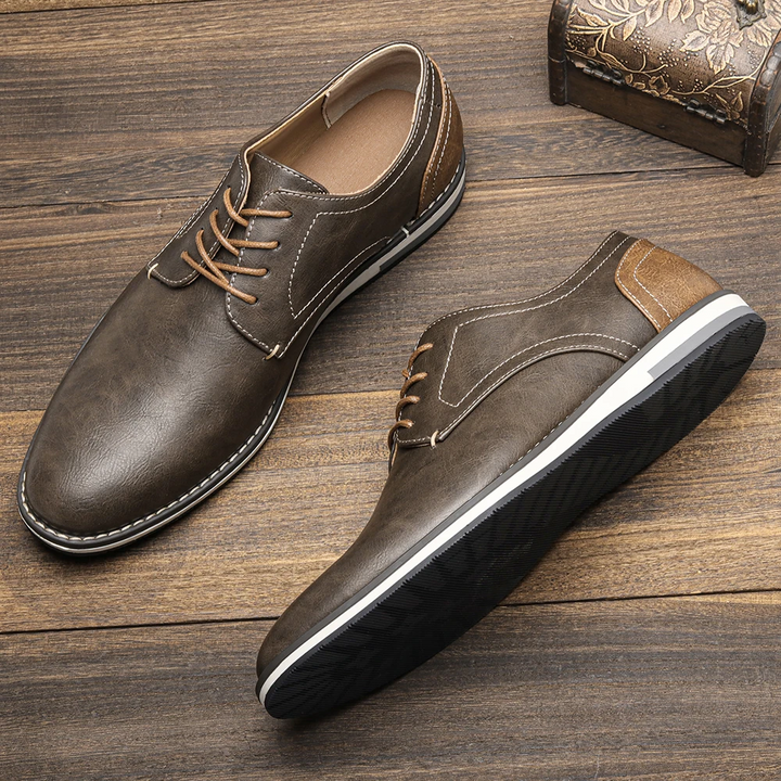 Stylish men's comfortable Derby dress shoes, perfect for professional office and classic formal wear.