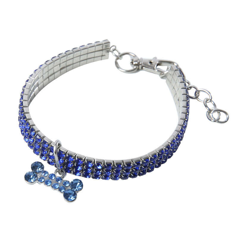 Glitzerndes Haustierhalsband mit Strass