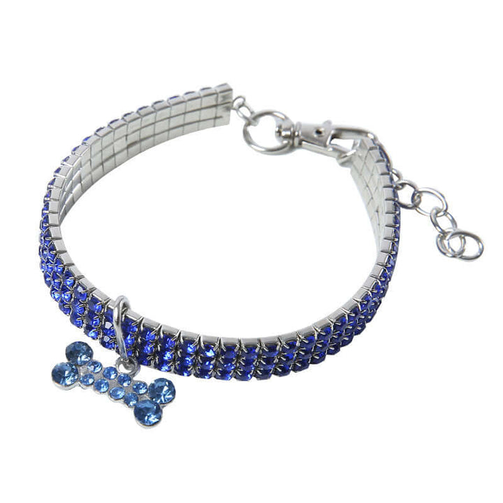 Glitzerndes Haustierhalsband mit Strass