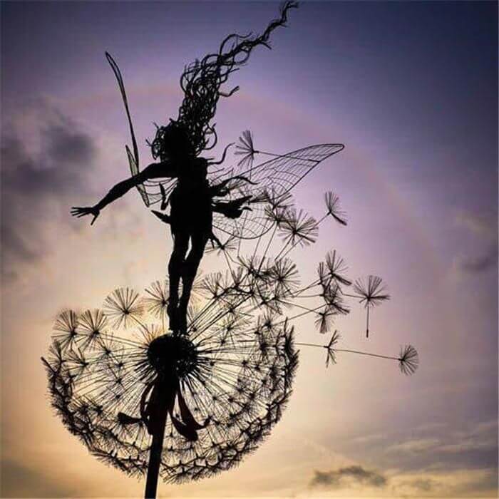 Garten Metall Deko Figuren Set