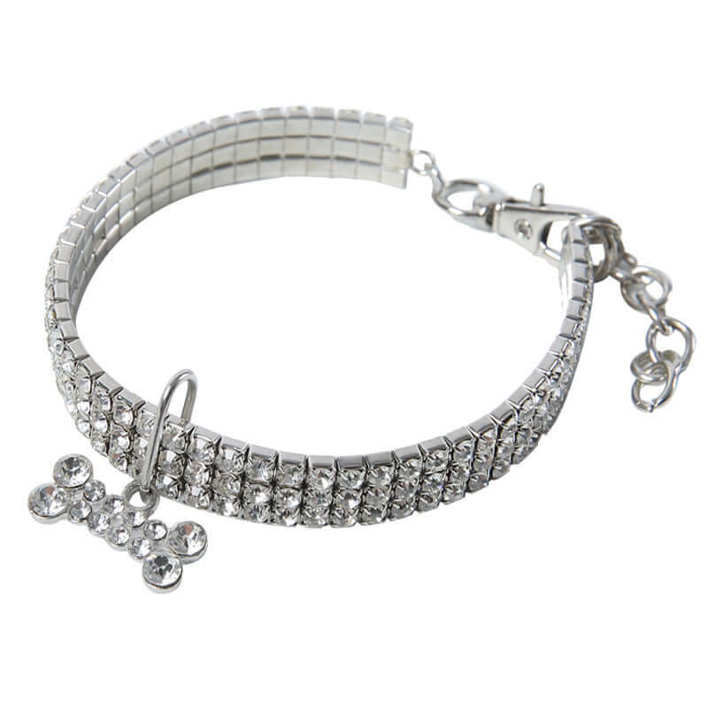 Glitzerndes Haustierhalsband mit Strass