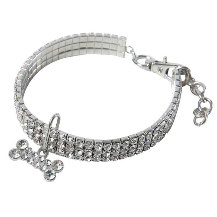 Glitzerndes Haustierhalsband mit Strass