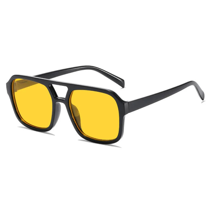 Unique prism square sunglasses for women. Retro vintage shades with colored lenses and UV400.
