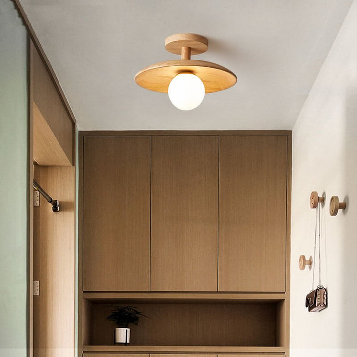 Japanische Deckenleuchte Holz Designleuchte