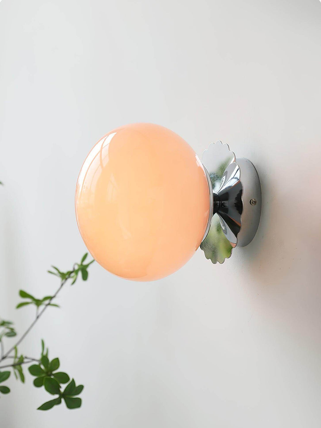 Moderne Rosa Glas Wandleuchte