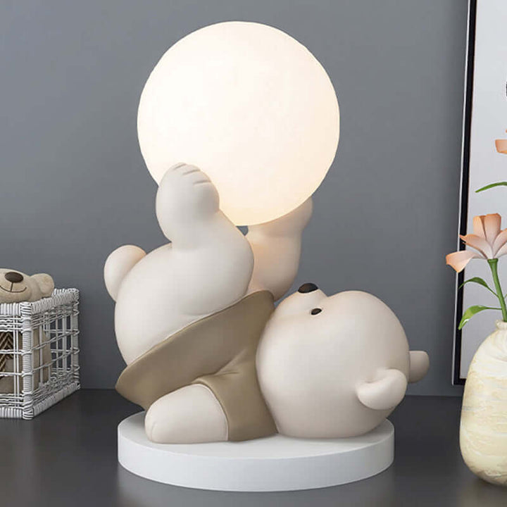 LED-Nachtlicht Teddybär Mondlampe