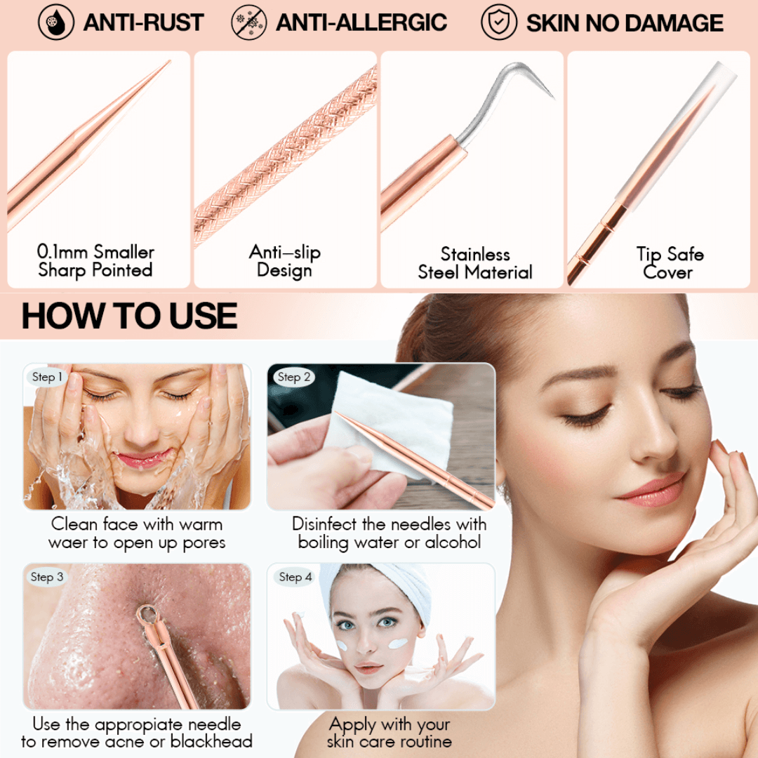 Mitesser Entferner Set Pickel Ausreinigen Werkzeug