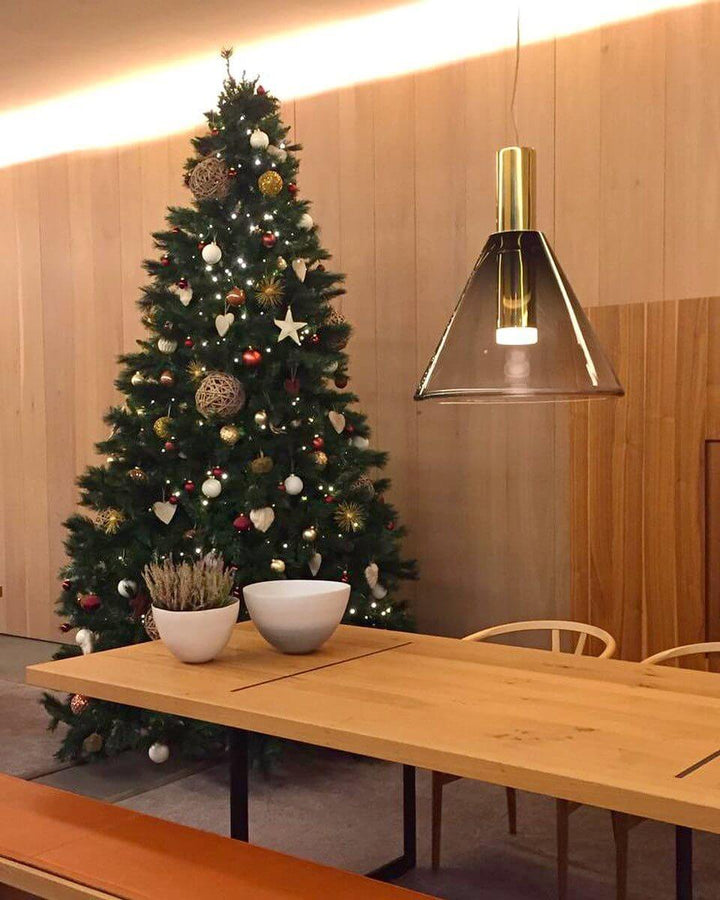 Elegante Pendelleuchte Glas & Metall