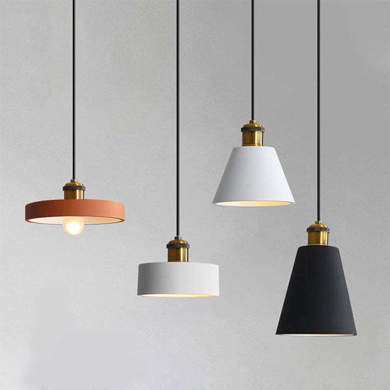 Moderne LED Pendelleuchte im Morandi-Stil