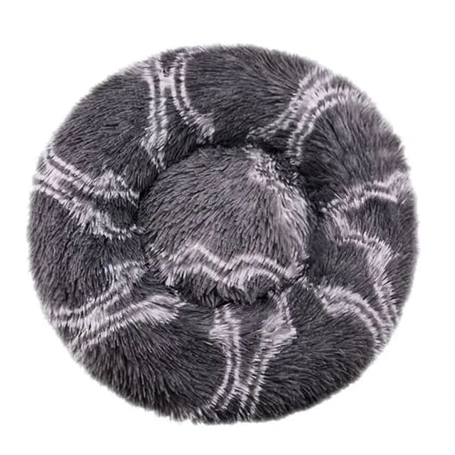 Washable super soft plush dog bed, calming pet lounger offering orthopedic support & comfort.