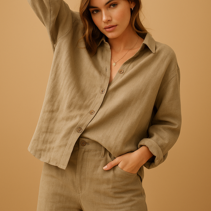 Comfortable women's casual blouse, a stylish everyday top perfect for versatile fashion. Wardrobe essential.