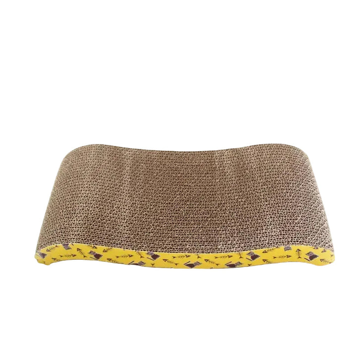 Durable corrugated cardboard cat bowl scratch mat, a long-lasting cat accessory