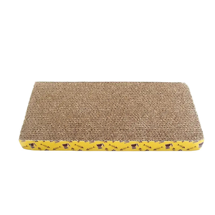 Versatile corrugated cardboard cat bowl scratch mat, a must-have for cat owners