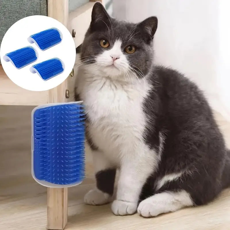 Feline self-groomer cat brush with catnip, perfect pet accessory for massaging cats
