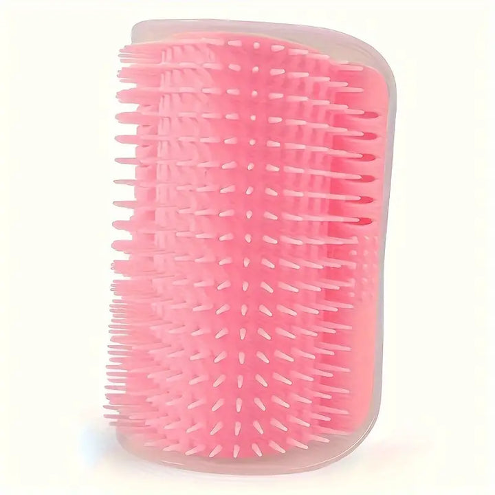 Pet supplies: interactive catnip-infused corner brush for self-grooming and stress relief