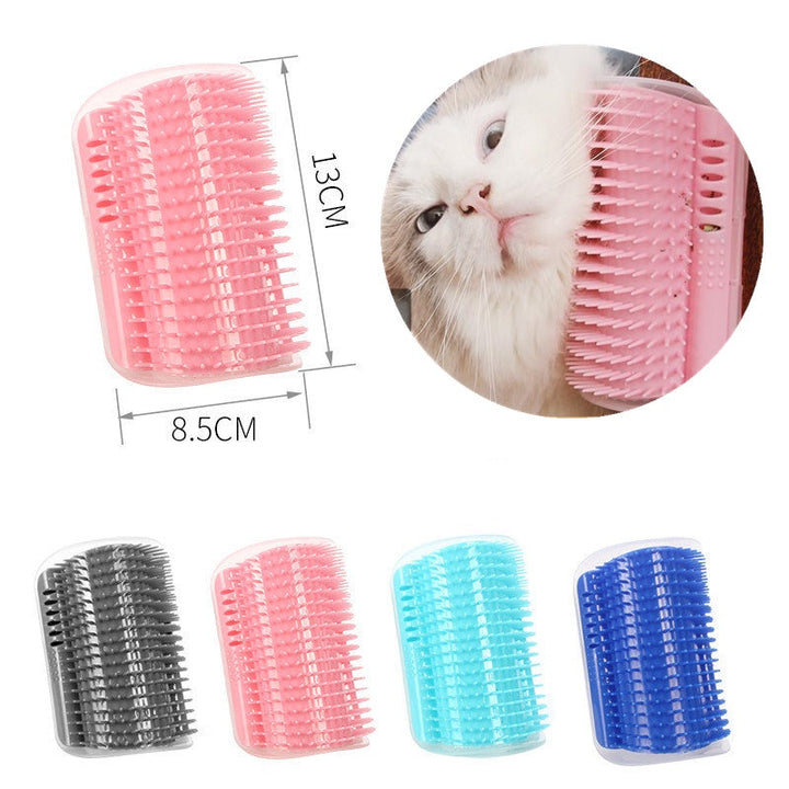 Durable cat self-groomer with added catnip, providing a stimulating massage for kittens and cats