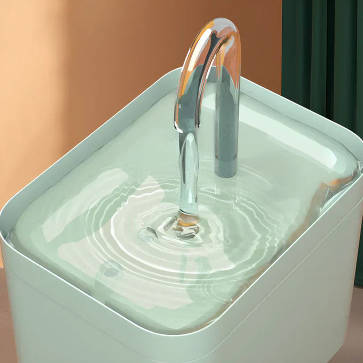 Efficient cat water dispenser, 2L capacity, quiet pump, LED status light, promoting pet health and hydration.