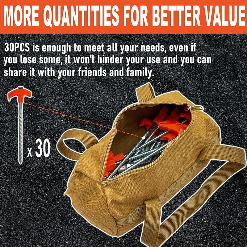 16er Set Schraub-Zeltheringe